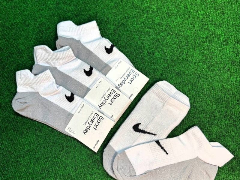 Skarpety Nike Everyday Low Cut – białe/Szare 36-39