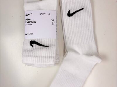 Nike Wysokie Białe Skarpety 3 Pak Everyday 34-46